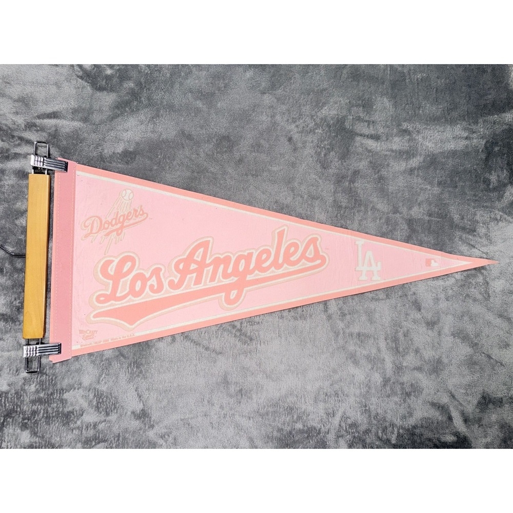 Los Angeles Dodgers Pink MLB Pennant Baseball Fan Collectible Wall Art Display